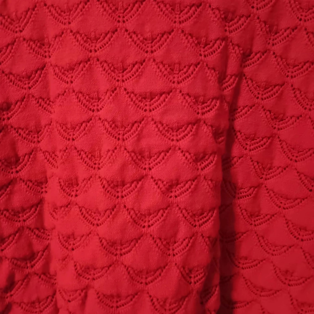 ModCloth Red Short-Sleeve Textured Knit Top - Picture 3 of 12